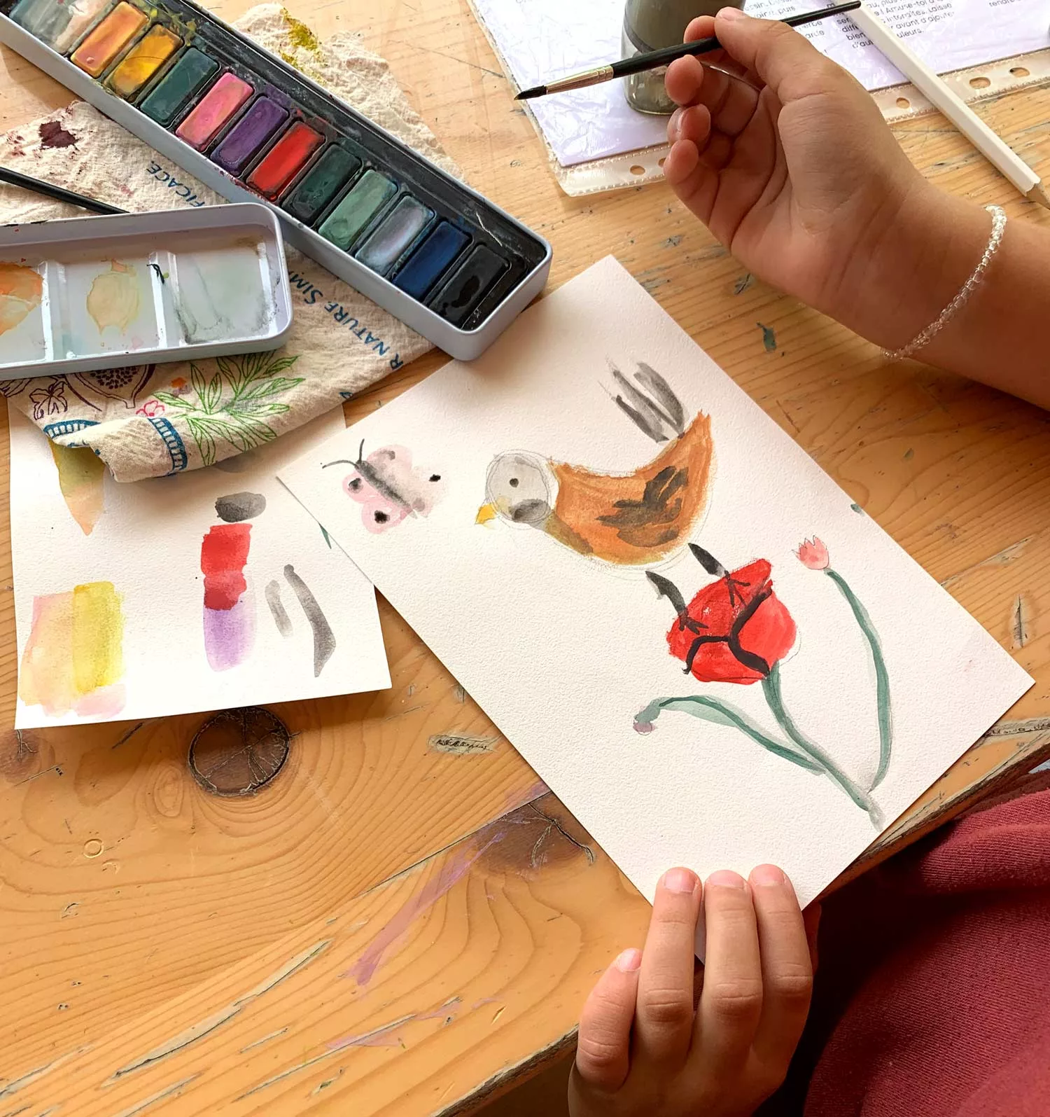 Atelier-aquarelle-naturaliste-parc-mosaic-lille