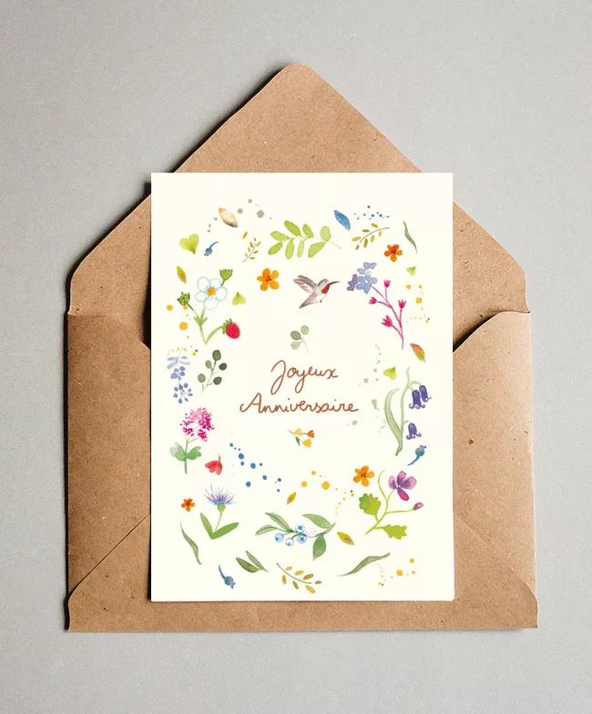 carte postale anniversaire