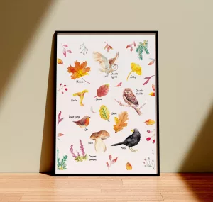 imagier-décoratif-d'automne-aquarelle