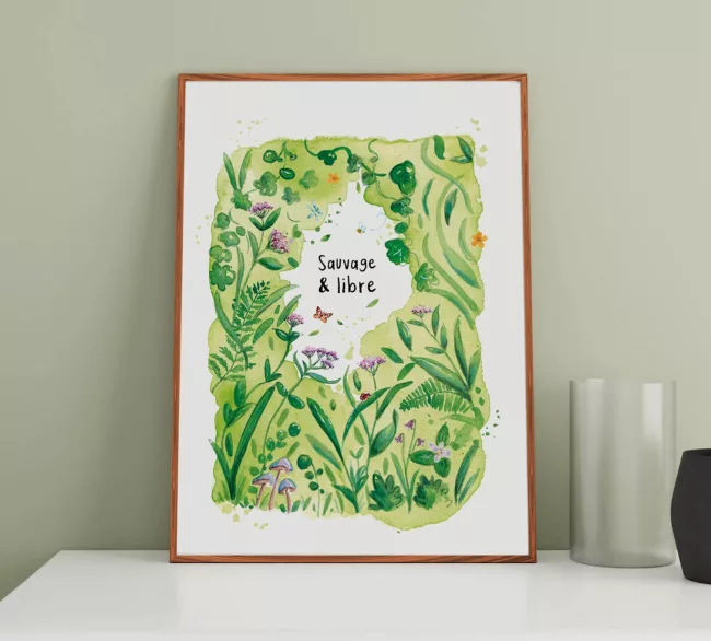 affiche-sauvage-et-libre-nature-aquarelle-lorenerusso