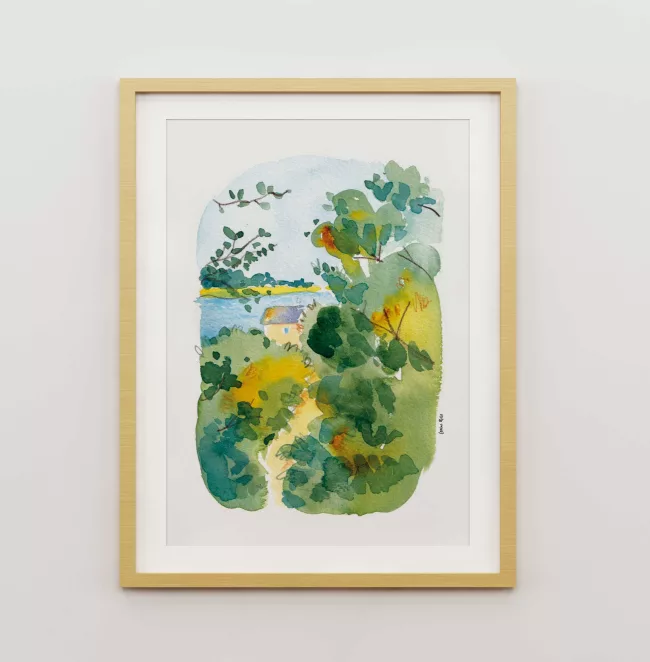 maison-en-bretagne-affiche-aquarelle