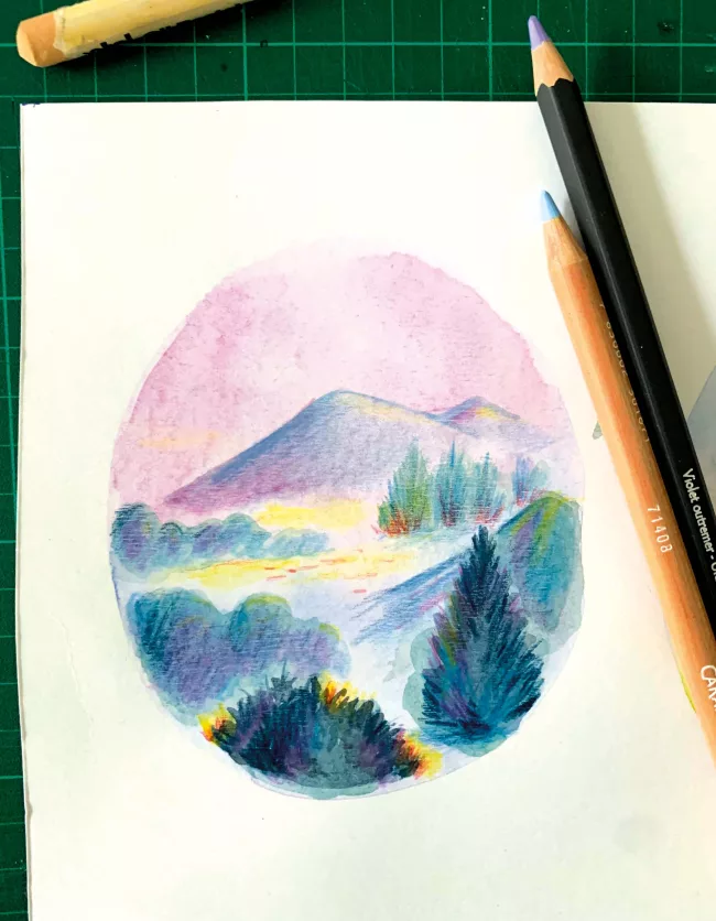 montagne-crayons-de-couleur