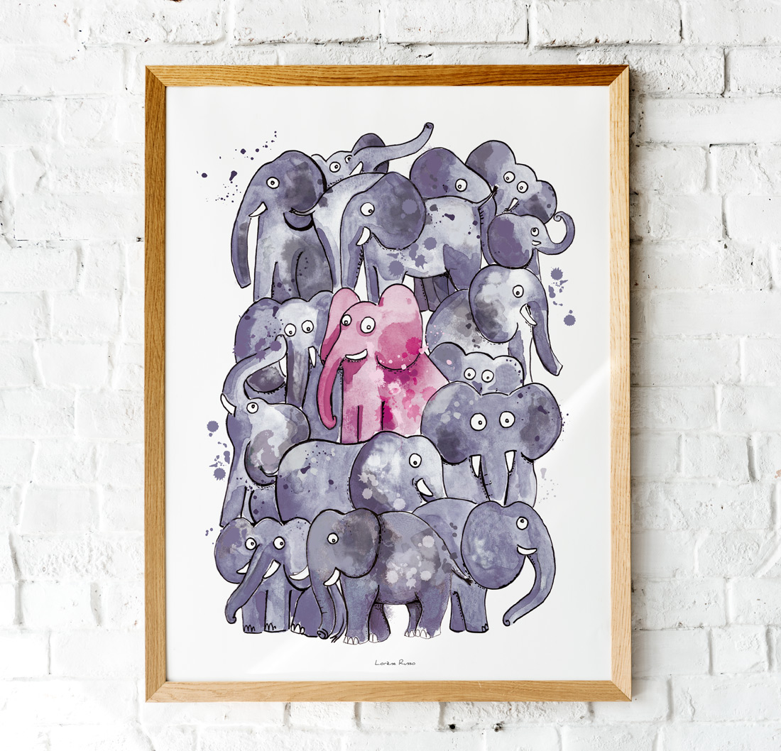 affiche éléphants