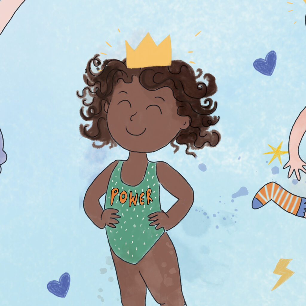 illustration jeunesse petite fille métisse